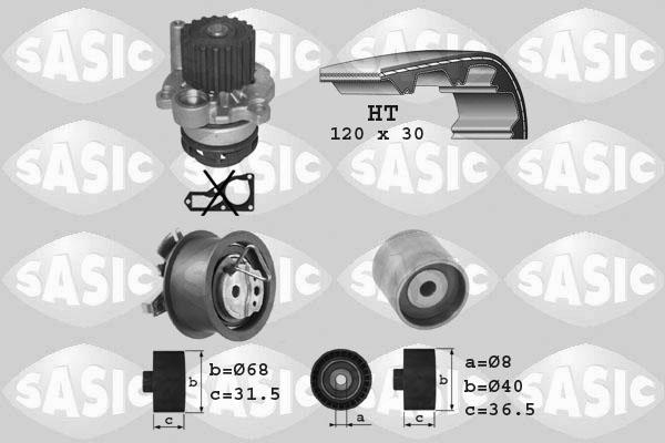 Sasic 3906009 - Водна помпа+ к-кт ангренажен ремък vvparts.bg