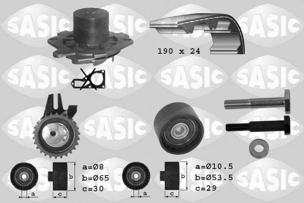 Sasic 3906004 - Водна помпа+ к-кт ангренажен ремък vvparts.bg