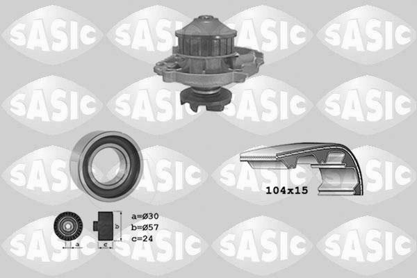 Sasic 3906015 - Водна помпа+ к-кт ангренажен ремък vvparts.bg