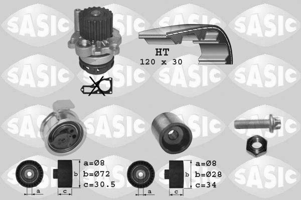 Sasic 3906010 - Водна помпа+ к-кт ангренажен ремък vvparts.bg