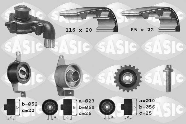 Sasic 3906013 - Водна помпа+ к-кт ангренажен ремък vvparts.bg