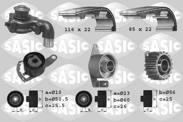 Sasic 3906012 - Водна помпа+ к-кт ангренажен ремък vvparts.bg