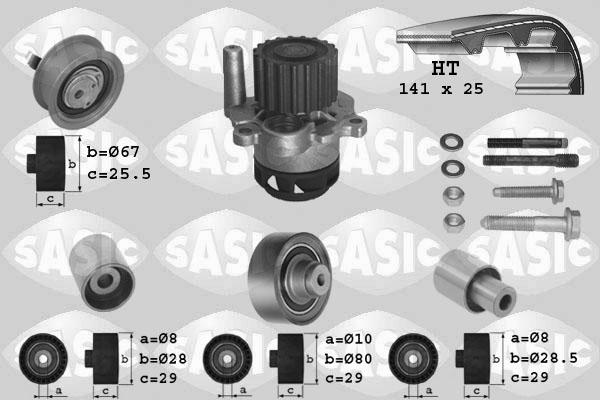 Sasic 3906089 - Водна помпа+ к-кт ангренажен ремък vvparts.bg