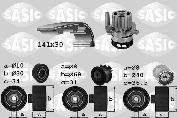 Sasic 3906084 - Водна помпа+ к-кт ангренажен ремък vvparts.bg