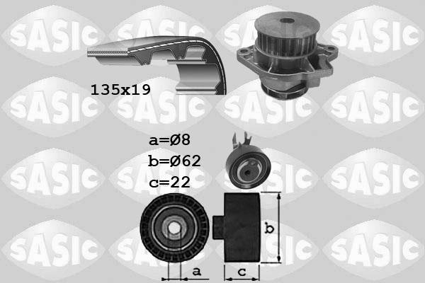 Sasic 3906088 - Водна помпа+ к-кт ангренажен ремък vvparts.bg