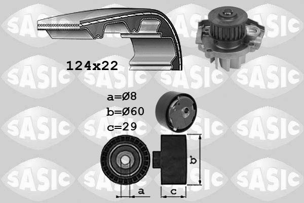 Sasic 3906037 - Водна помпа+ к-кт ангренажен ремък vvparts.bg