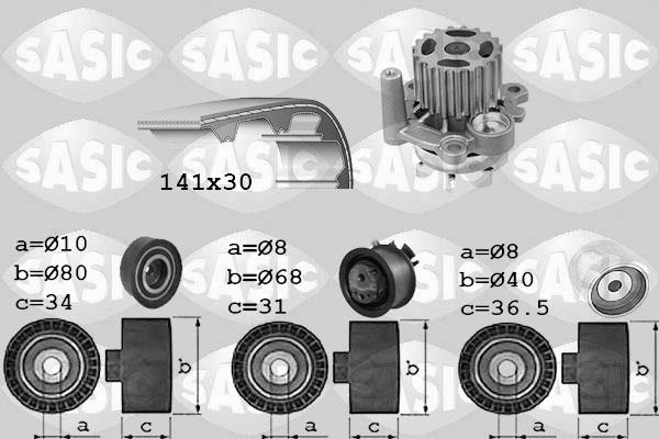 Sasic 3906028 - Водна помпа+ к-кт ангренажен ремък vvparts.bg