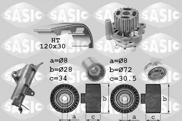 Sasic 3906022 - Водна помпа+ к-кт ангренажен ремък vvparts.bg