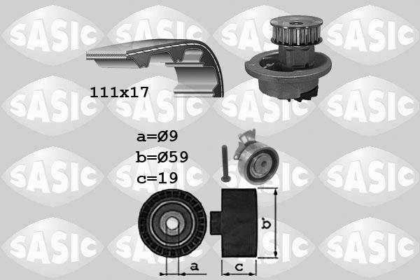 Sasic 3906071 - Водна помпа+ к-кт ангренажен ремък vvparts.bg