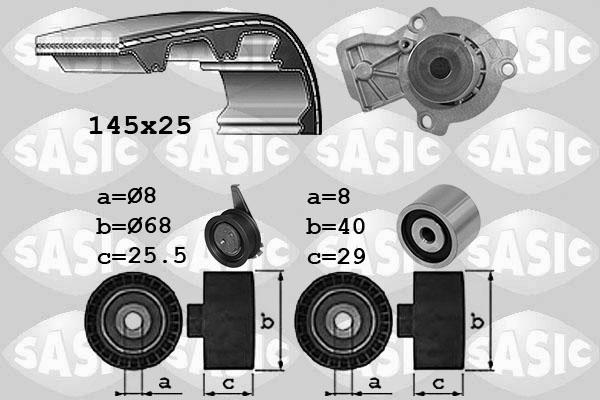 Sasic 3906110 - Водна помпа+ к-кт ангренажен ремък vvparts.bg