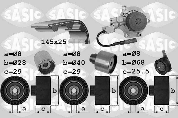 Sasic 3906113 - Водна помпа+ к-кт ангренажен ремък vvparts.bg