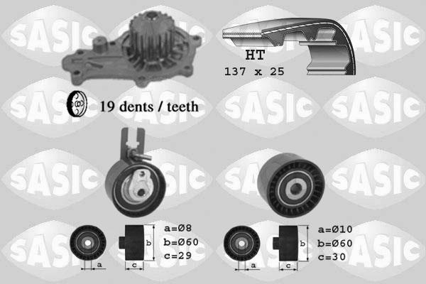 Sasic 3900014 - Водна помпа+ к-кт ангренажен ремък vvparts.bg