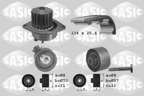 Sasic 3900016 - Водна помпа+ к-кт ангренажен ремък vvparts.bg