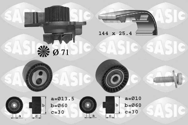 Sasic 3900013 - Водна помпа+ к-кт ангренажен ремък vvparts.bg