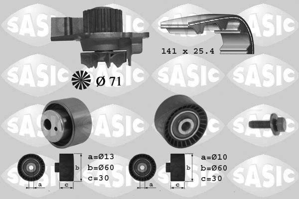 Sasic 3900012 - Водна помпа+ к-кт ангренажен ремък vvparts.bg