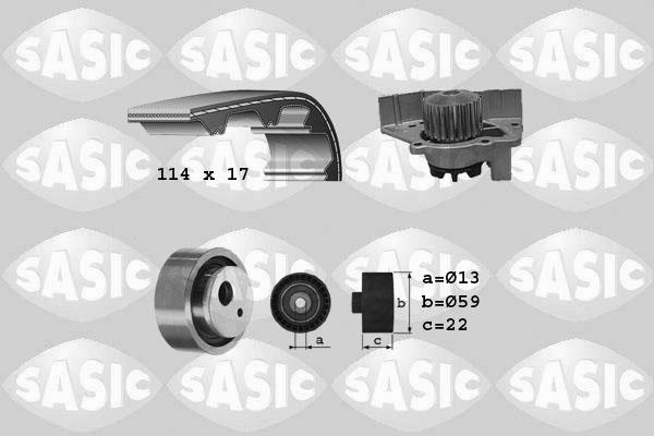 Sasic 3900036 - Водна помпа+ к-кт ангренажен ремък vvparts.bg