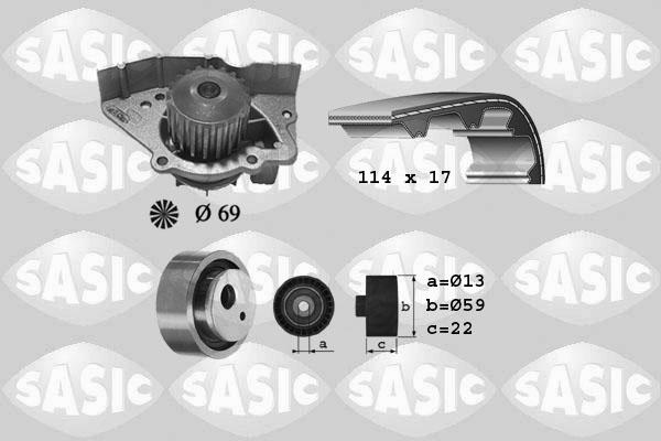 Sasic 3900024 - Водна помпа+ к-кт ангренажен ремък vvparts.bg