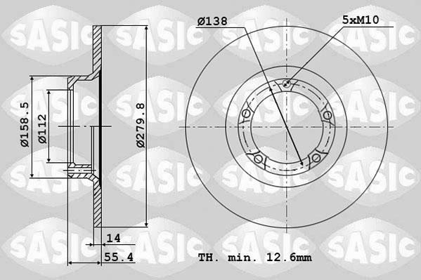 Sasic 2464694J - Спирачен диск vvparts.bg