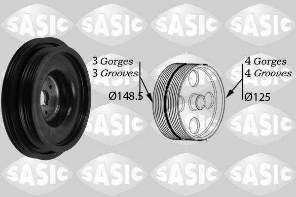 Sasic 2154026 - Ремъчна шайба, колянов вал vvparts.bg