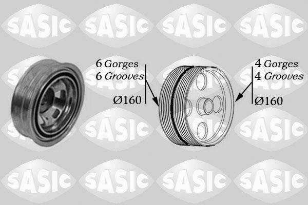 Sasic 2156043 - Ремъчна шайба, колянов вал vvparts.bg