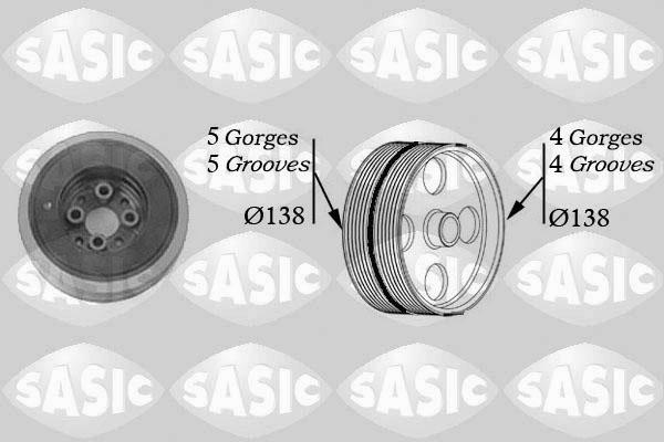 Sasic 2156004 - Ремъчна шайба, колянов вал vvparts.bg