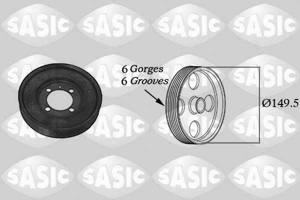 Sasic 2156017 - Ремъчна шайба, колянов вал vvparts.bg