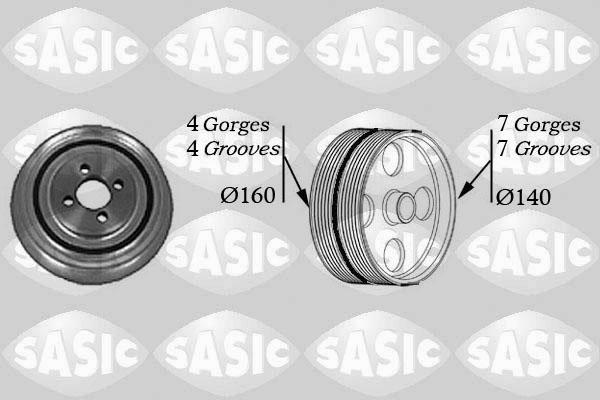 Sasic 2156031 - Ремъчна шайба, колянов вал vvparts.bg