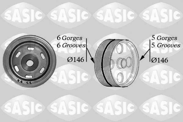 Sasic 2150017 - Ремъчна шайба, колянов вал vvparts.bg