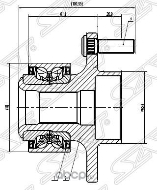 SAT ST-1471854 - Главина на колелото vvparts.bg