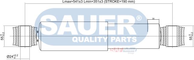 SAUER S3760032000 - Амортисьор vvparts.bg