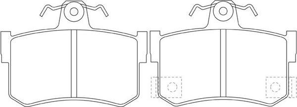 SB BP40292 - Комплект спирачно феродо, дискови спирачки vvparts.bg