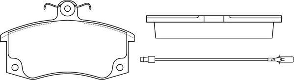 SB BP40223W - Комплект спирачно феродо, дискови спирачки vvparts.bg