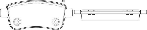 SB BP43381 - Комплект спирачно феродо, дискови спирачки vvparts.bg