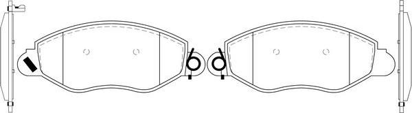 SB BP51162 - Комплект спирачно феродо, дискови спирачки vvparts.bg