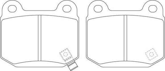 SB BP30226 - Комплект спирачно феродо, дискови спирачки vvparts.bg