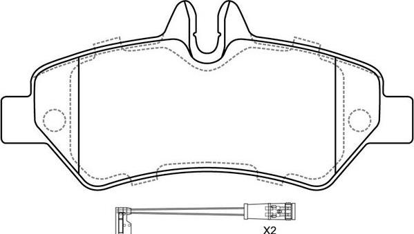 SB BP31412W - Комплект спирачно феродо, дискови спирачки vvparts.bg