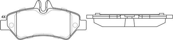 SB BP31412 - Комплект спирачно феродо, дискови спирачки vvparts.bg