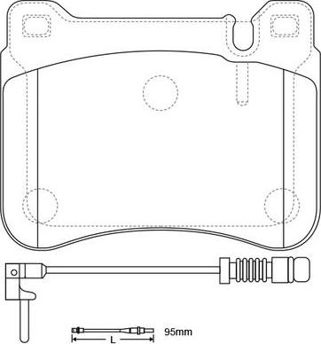 SB BP31037W - Комплект спирачно феродо, дискови спирачки vvparts.bg