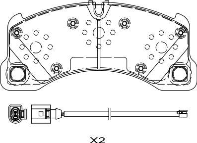 SB BP33529W - Комплект спирачно феродо, дискови спирачки vvparts.bg