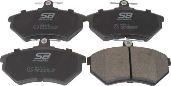 SB BP33018 - Комплект спирачно феродо, дискови спирачки vvparts.bg