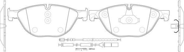 SB BP32385W - Комплект спирачно феродо, дискови спирачки vvparts.bg