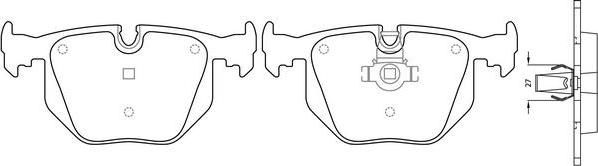 SB BP32225 - Комплект спирачно феродо, дискови спирачки vvparts.bg