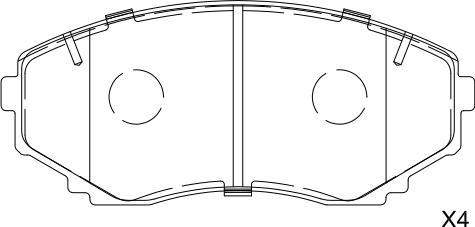 SB BP25376 - Комплект спирачно феродо, дискови спирачки vvparts.bg