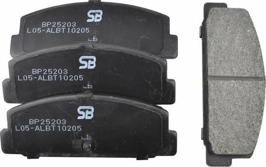 SB BP25203 - Комплект спирачно феродо, дискови спирачки vvparts.bg