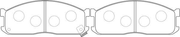 SB BP25211 - Комплект спирачно феродо, дискови спирачки vvparts.bg