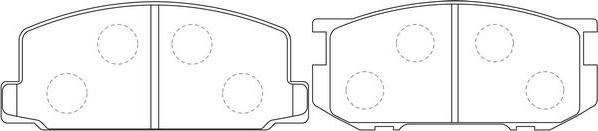 SB BP21067 - Комплект спирачно феродо, дискови спирачки vvparts.bg