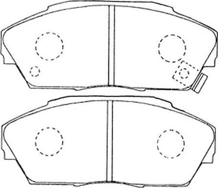 SB BP28162 - Комплект спирачно феродо, дискови спирачки vvparts.bg