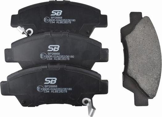 SB BP28868 - Комплект спирачно феродо, дискови спирачки vvparts.bg
