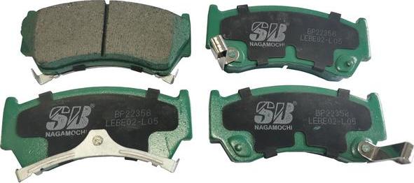 SB BP22356 - Комплект спирачно феродо, дискови спирачки vvparts.bg