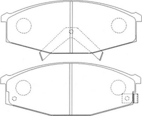 SB BP22383 - Комплект спирачно феродо, дискови спирачки vvparts.bg